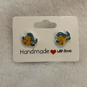 Flounder the little mermaid earrings